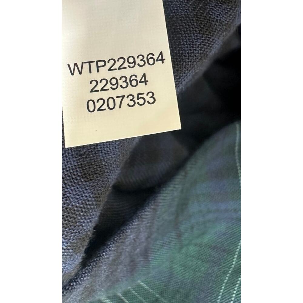 J Jill 2X Blue Green Plaid 100% Rayon Button Front Tunic Shirt Oversized - Picture 10 of 12